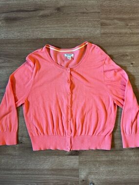 Old Navy Coral Pink Button-Front Women's Cardigan